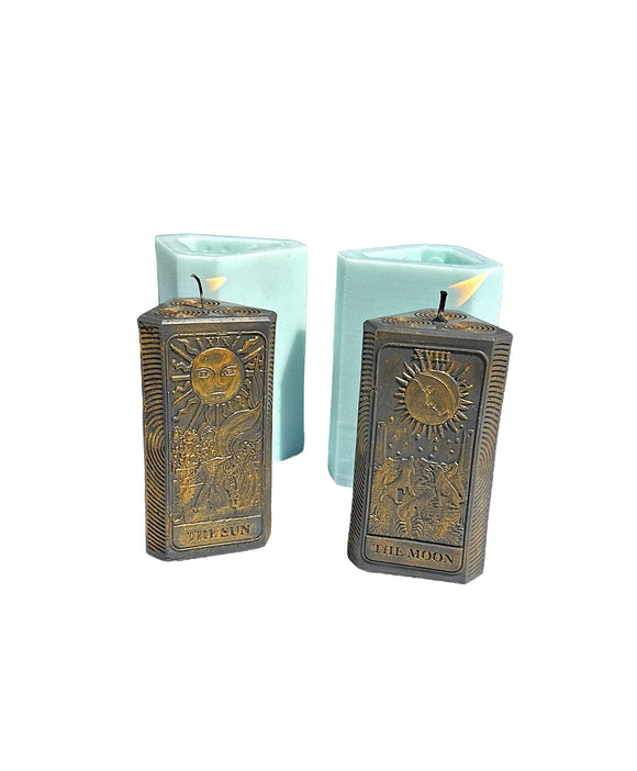 The Sun & the moon candle molds